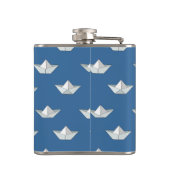 Origami bots op het waterpatroon heupfles (Achterkant)