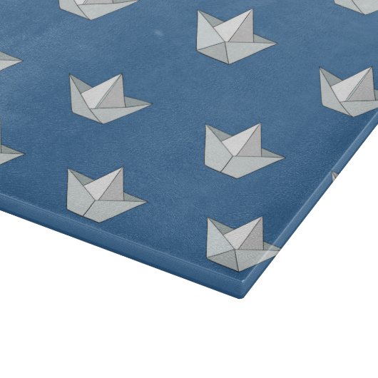 Origami bots op het waterpatroon snijplank (Hoek)