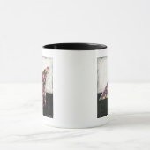 Origami Butterfly over Floral Paper Mok (Midden)