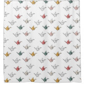 Origami Calm - Crane Shower Curtain Douchegordijn (Voorkant)