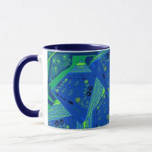 Origami Chintz (L) Blauw Groen Mok