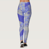 Origami Chintz (L) Indigogrijs Leggings (Achterkant)