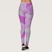 Origami Chintz (L) Leggings gris Fuchsia (Dos)
