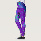 Origami Chintz (L) Paarse groen blauw Leggings (Links)