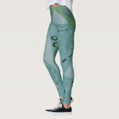 Origami Chintz (L) Spearmint grijs groen Leggings (Links)
