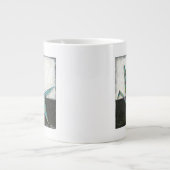 Origami Crane met Floral Design Jumbo Mok (Voorkant)