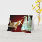 Origami Cranes · Get Well Kaart (Gele Bloem)