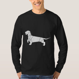 Origami Dachshund Wire Haire Dachshund T-shirt