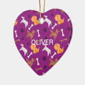 Origami Dogs 1 Foto Memorial Keramisch Ornament (Links)