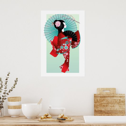 Origami Doll 3 Poster (Keuken)