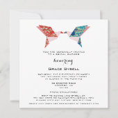 Origami Doves | Invitation de douche nuptiale (Devant)