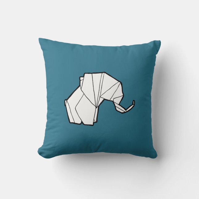 Origami Elephant Pillow Kussen (Voorkant)