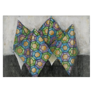 Origami Fortune Teller op Geometrisch papier Snijplank