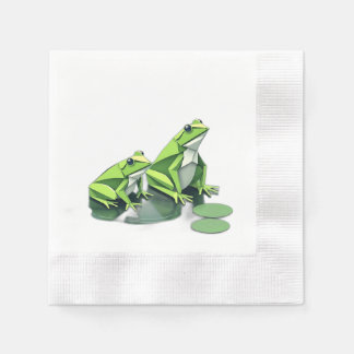 Origami Frogs in Geometric Style Servet