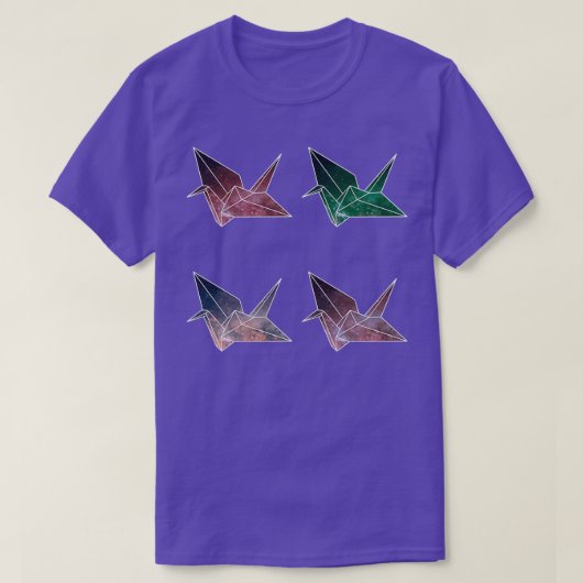 Origami Galaxy Cranes Pack 1 T-shirt (Design voorkant)