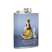 Origami Gold Foil Yoga Meditating Catoman and Cat Heupfles (Rechts)