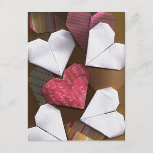 Origami Hearts Briefkaart