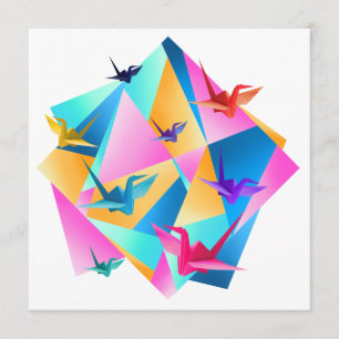 Origami Kaleidoscoop Sticker Kaart