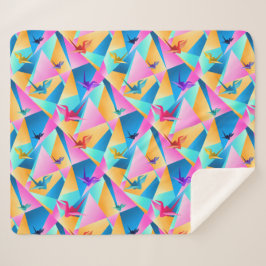 Origami Kaleidoscope Sherpa Deken