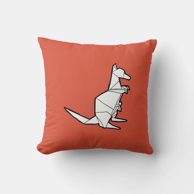Origami Kangaroo Pillow Kussen (Voorkant)