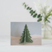 Origami kerstboom feestdagenkaart (Staand voorkant)