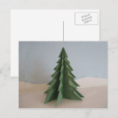 Origami kerstboom feestdagenkaart (Voorkant / Achterkant)