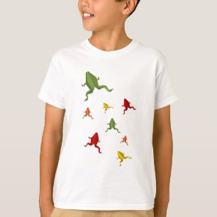 origami levendige kleuren kikker t-shirt