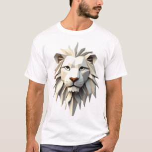 Origami Lion: een geometrisch meesterwerk in desig T-shirt
