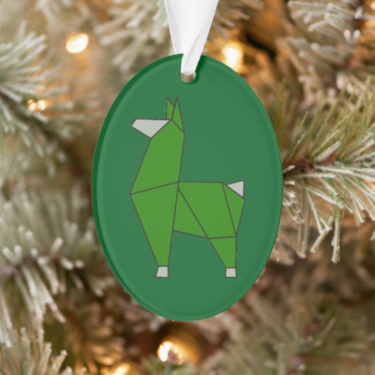 Origami Llama Acryl Ornament (Boom)