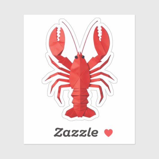 Origami lobster sticker (Vel)