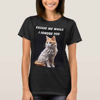 Origami Maine Coon EXCUSEER ME TERWIJL IK JE NEGEE T-shirt