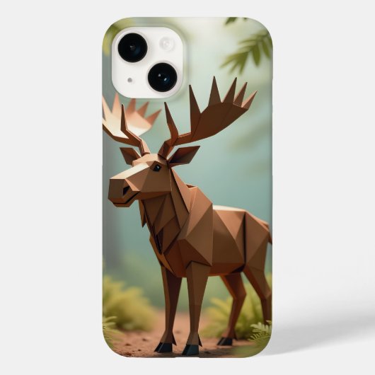 Origami Moose Case-Mate iPhone Case (Achterkant)