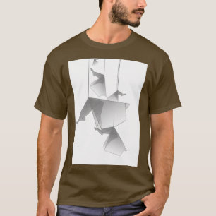 Origami olifanten wit t-shirt