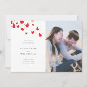 Origami papier kranen bruiloft save the date (Voorkant)