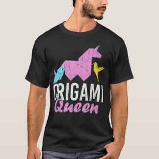 Origami Queen Paper Folders Art Unicorn Women Girl T-shirt