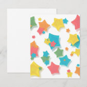 Origami Rainbow Stars Kaart (Voorkant / Achterkant)