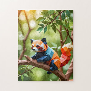 Origami Rode Panda Legpuzzel