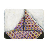 Origami Sailboat on Star Design Paper Magneet (Horizontaal)