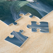 Origami sierlijke dolfijn legpuzzel (Zijkant)