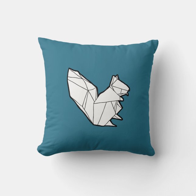Origami Squirrel Pillow Kussen (Voorkant)