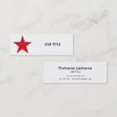 Origami Star - rood Mini Visitekaartje (Voorkant / Achterkant)