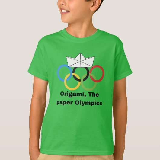 Origami, T-shirt des Jeux Olympiques de papier (Devant)