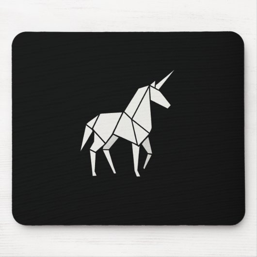 ORIGAMI UNICORN Mousepad Muismat (Voorkant)