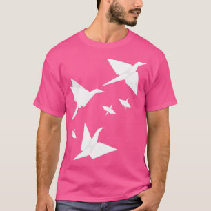 Origami vlucht rood t-shirt
