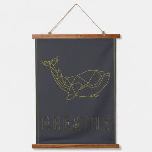 Origami walvis zelfacceptatieposter hangend wandkleed