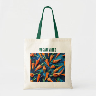 Origami Wortelen Patroon - Vegan Vibes Tote Bag
