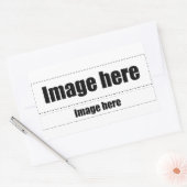 Origamitekst Rechthoekige Sticker (Envelop)