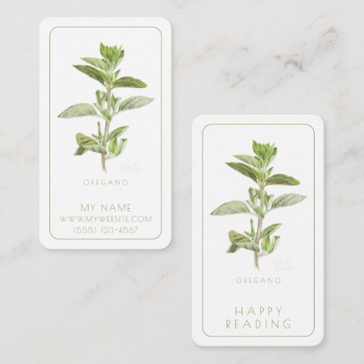 ORIGAN FRESH Cartes de référence pour les entrepri (Devant / Derrière)