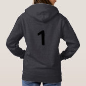 Original 1 Dark Grey Women's Pullover Hoodie  (Dos)