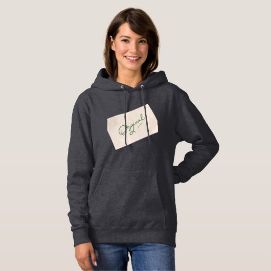 Original 1 Dark Grey Women's Pullover Hoodie  (Devant entier)
